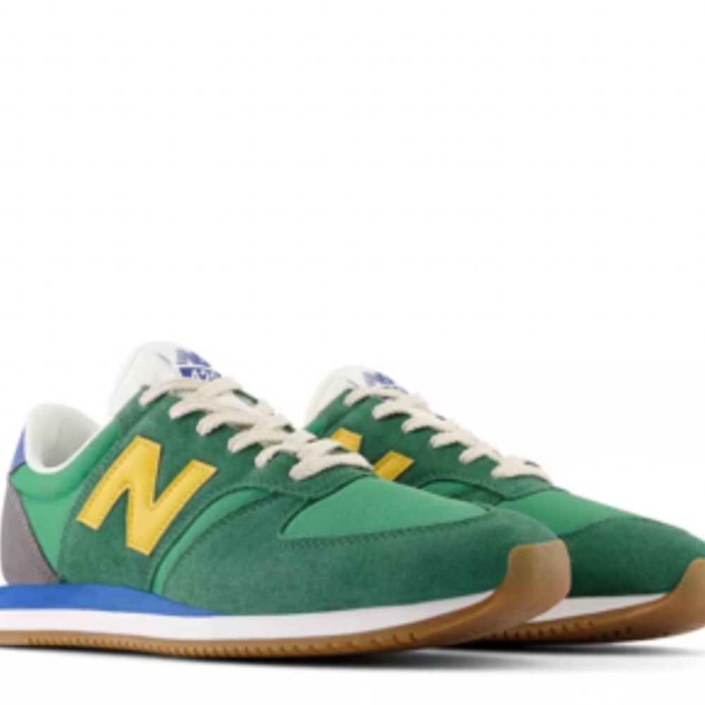 New Balance Men's Green and Yellow Sneakers